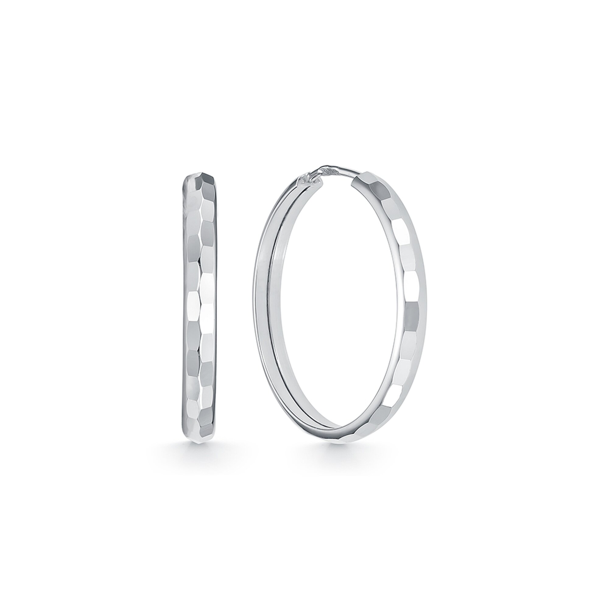 Серьги конго Diamant online, серебро, 925 проба, родирование, размер 20 мм, длина 2 см, , серебристый