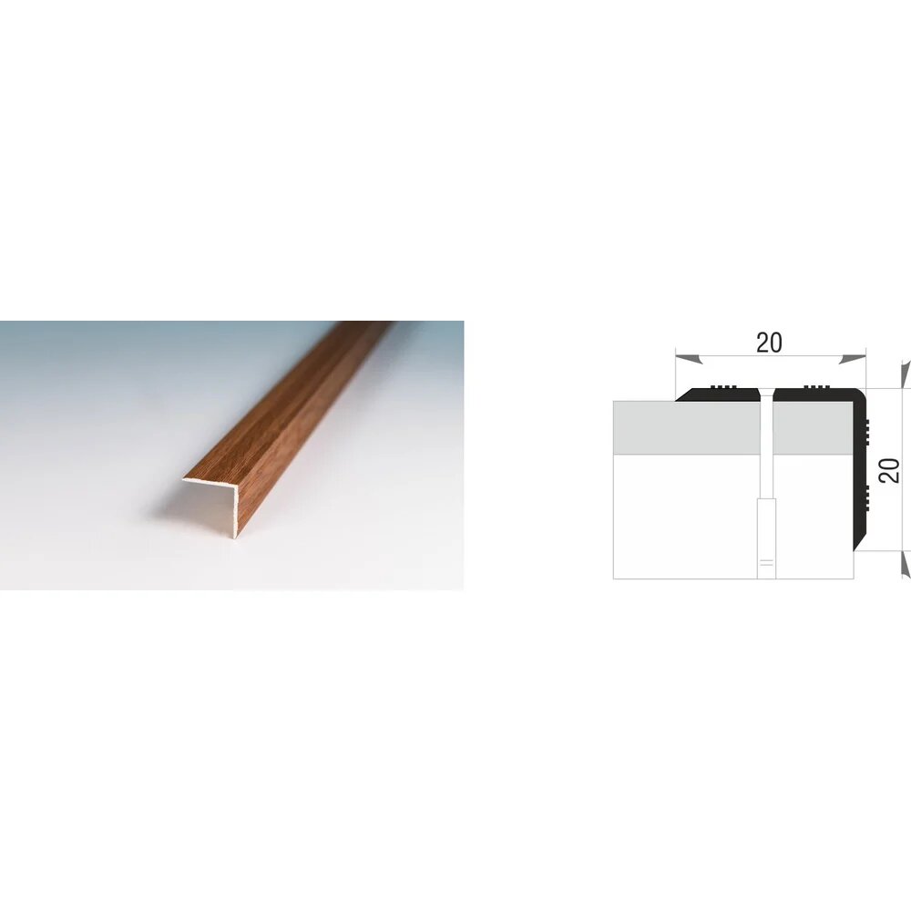Мир Профиля Угол для ступеней АПУ 005. 900-12 (сосна) Х1292