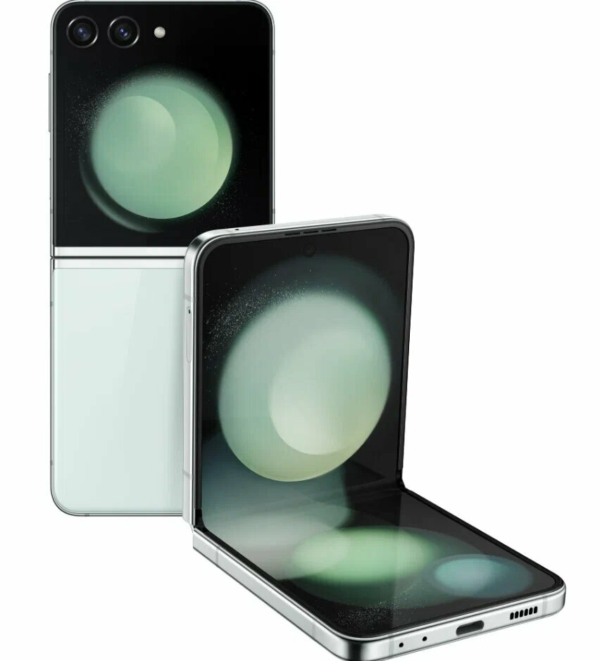 Смартфон Samsung Galaxy Z Flip 5, 8+256ГБ, nano SIM+eSIM, мятный