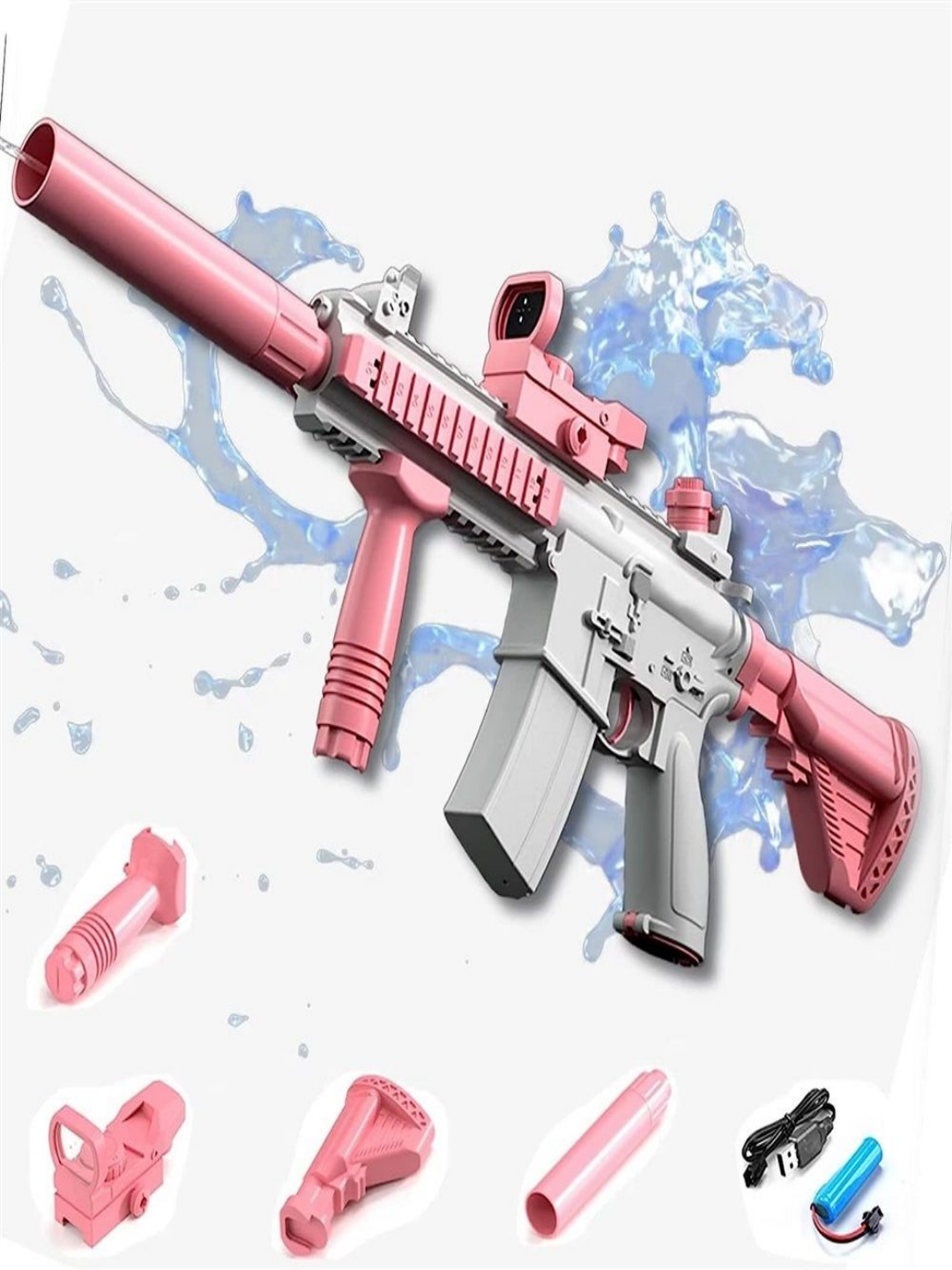 Водяной автомат, детский, электрический, M416, бластер автоматический — фото 1