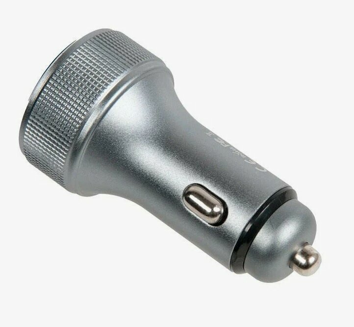 Зарядное устройство для авто в прикуриватель 2в1 USB Type c 5в 20W — фото 1