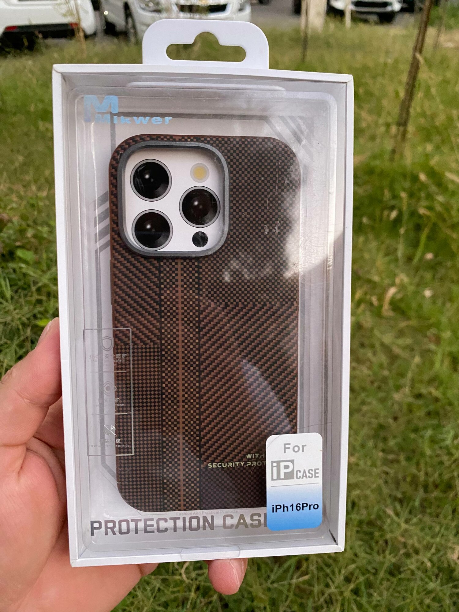 Karbon чехол Chexol для iPhone (16 Pro), Mikwer, высокое качество,