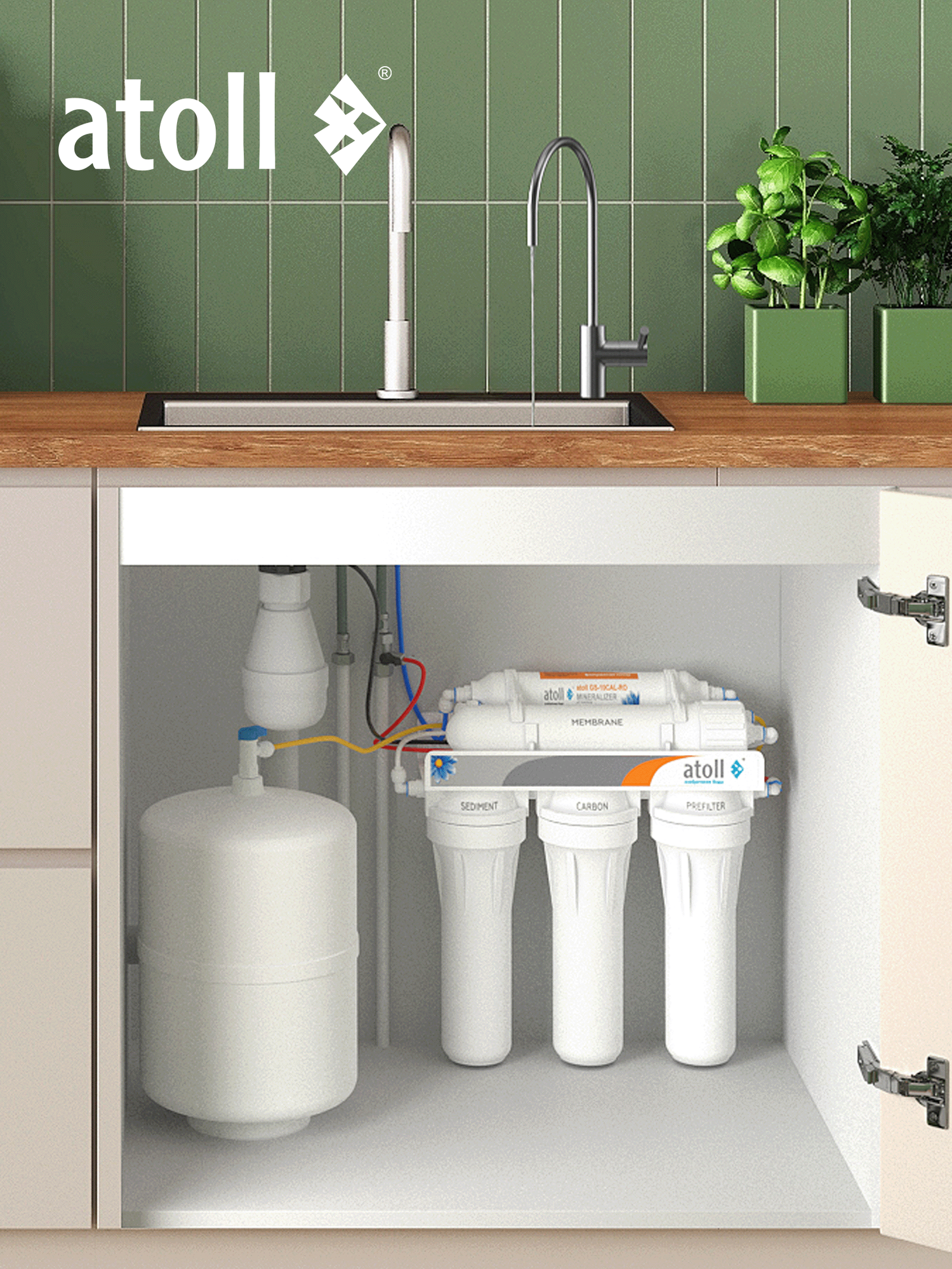 Обратный осмос Atoll A-550m MKT минерализатор 5 ступеней фильтр для очистки воды