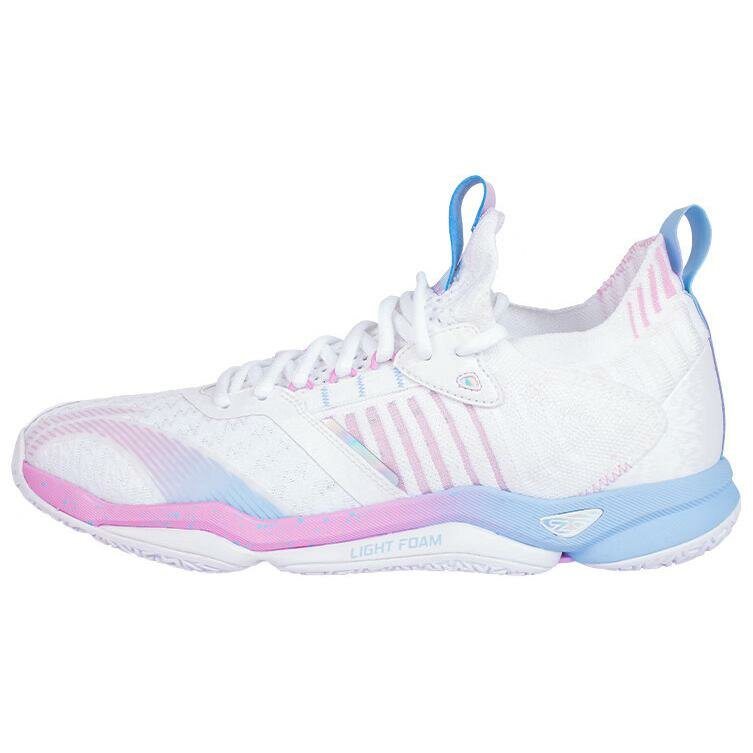 Кроссовки для бадминтона мужские Li Ning Raid, белые с розовым 37 2/3 EU