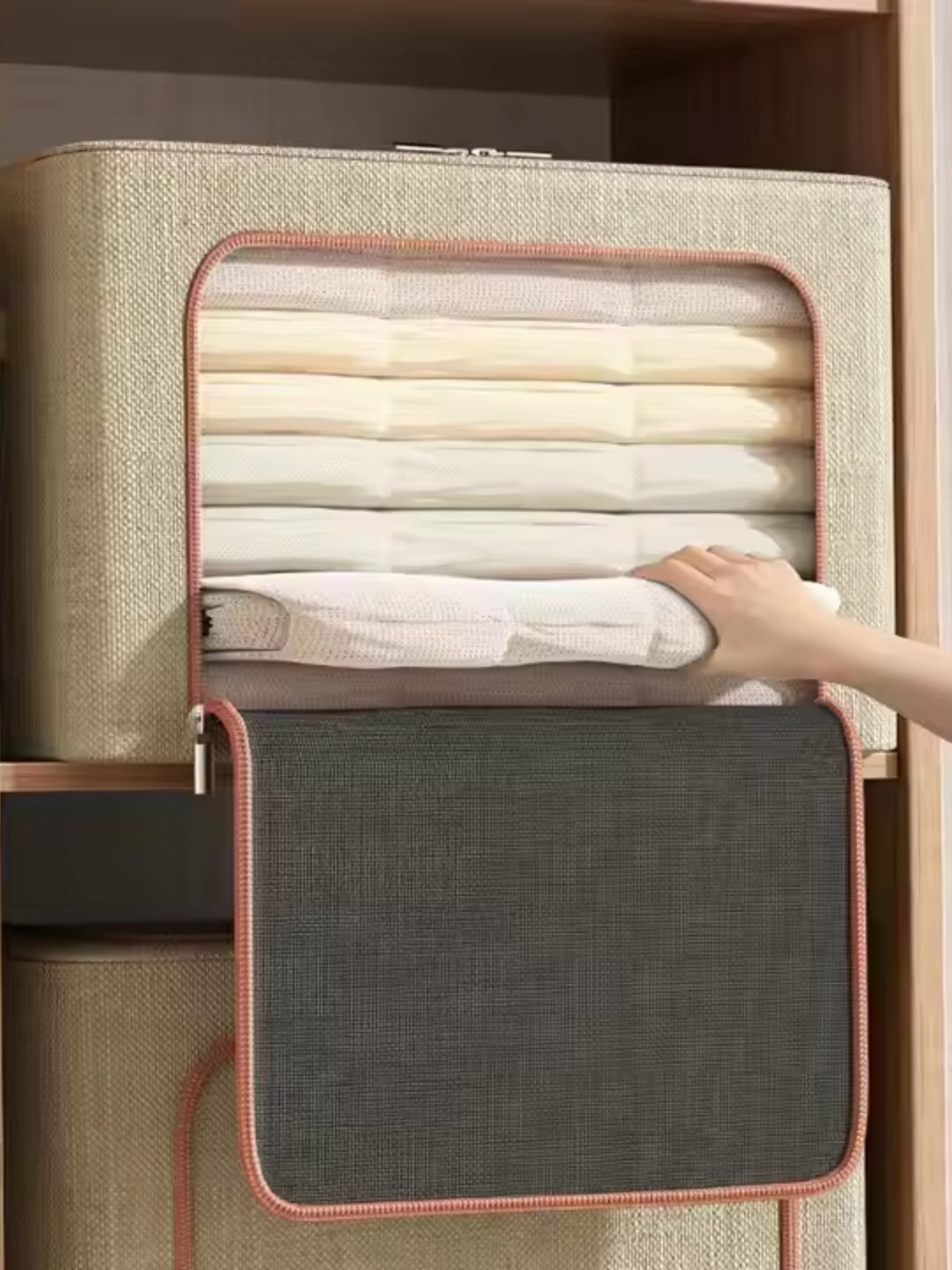 Органайзер на молнии, для одежды и постельного белья, универсальный