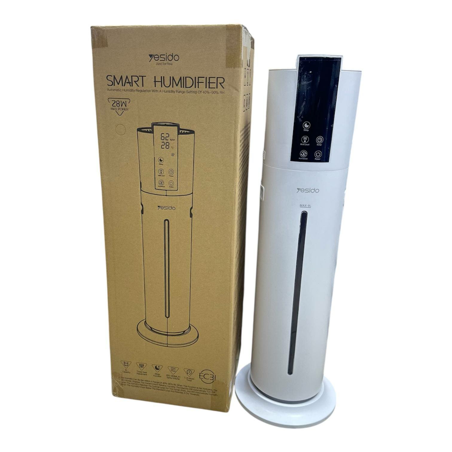 Увлажнитель воздуха Yesido Smart Humidifier, напольный, 28 Вт, дисплей, автоматический режим