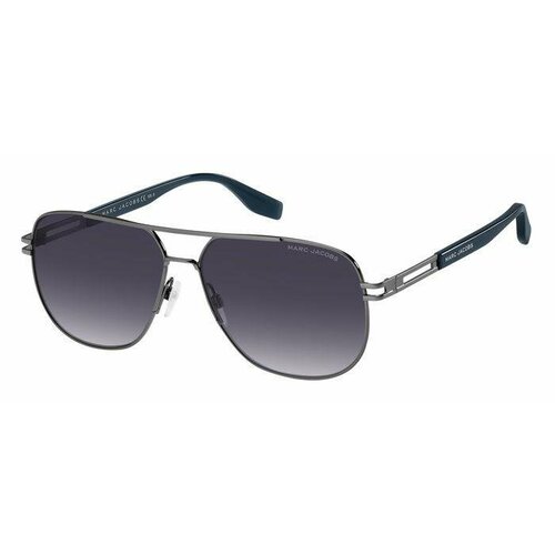 Солнцезащитные очки MARC JACOBS, прямоугольные, оправа: металл, для мужчин, серый