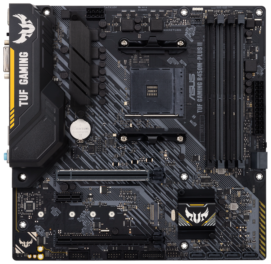 Материнская плата ASUS TUF GAMING B450M-PLUS II Socket AM4 AMD B450 4xDDR4 2xPCI-E 16x 1xPCI-E 1x 6 mATX Retail