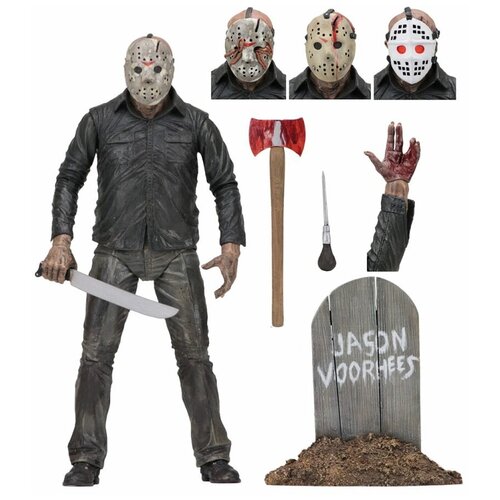 Фигурка NECA Friday the 13th Dream Sequence Jason 39709, 18 см маска джейсона желтая