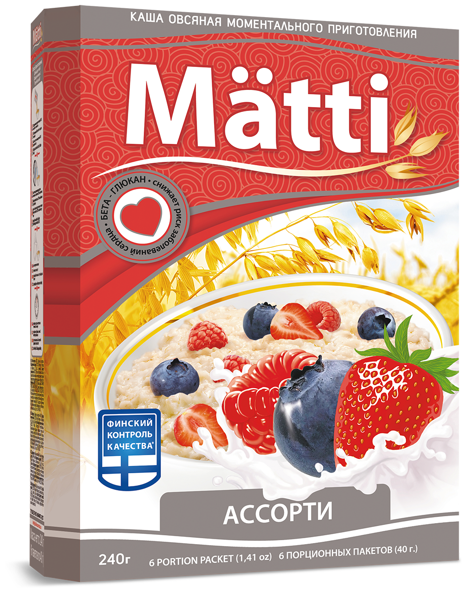 Каша овсяная Matti Ассорти 6х40 г - фото №8