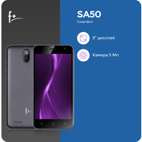 Смартфон F+ SA50 2/16 ГБ RU, micro SIM+nano SIM, черный