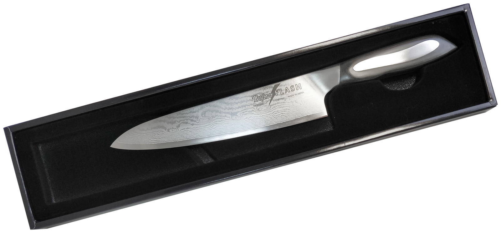 Нож шеф Tojiro Flash, 210 мм, сталь VG10, 63 слоя, рукоять микарта - фото №14
