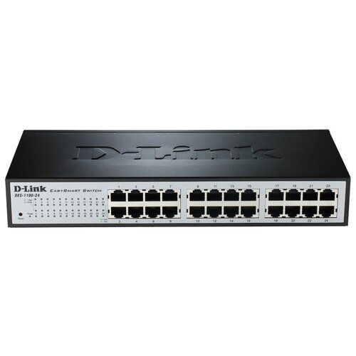 Коммутатор D-link DES-1100-24 24xUTP 10100 24 ports compact 11 EasySmart switch revA2A 533400₽