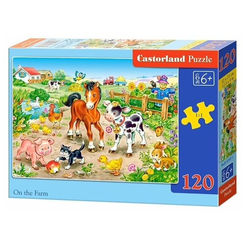 Пазл Castorland On the Farm (B-13197), 120 дет., 23х32х34 см, разноцветный пазл castorland cinderella b 13395 120 дет разноцветный