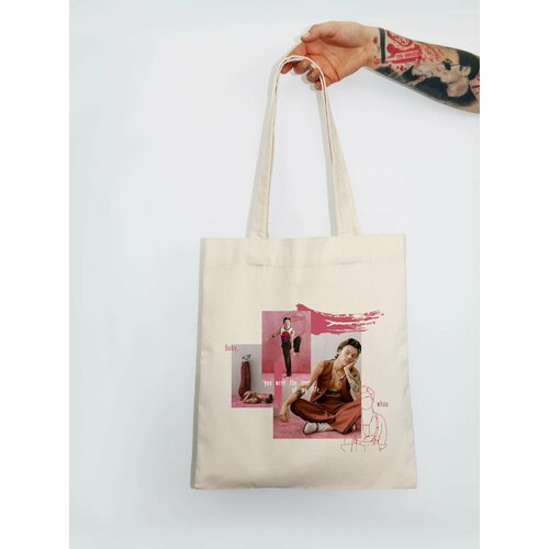 фото Сумка new print service, текстиль, бежевый