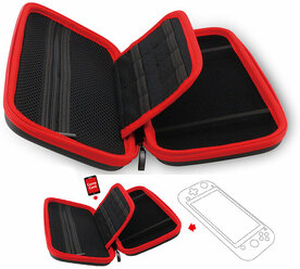 Dobe Защитный чехол Storage Case для консоли Nintendo Switch Lite (TNS-19091) черный/красный