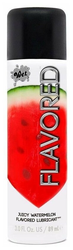 Лубрикант Wet Flavored Juicy Watermelon с ароматом арбуза - 89 мл.