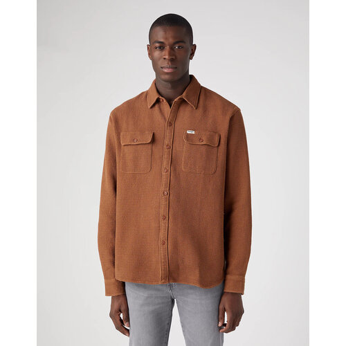 фото Рубашка wrangler, размер xxl, коричневый