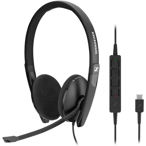 наушники epos sennheiser impact sc 230 usb моно гарнитура 1000516 Проводные наушники Sennheiser SC 160 USB-C, черный