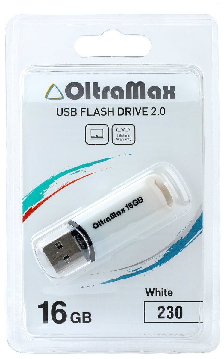 Флешка OltraMax 230 16GB White