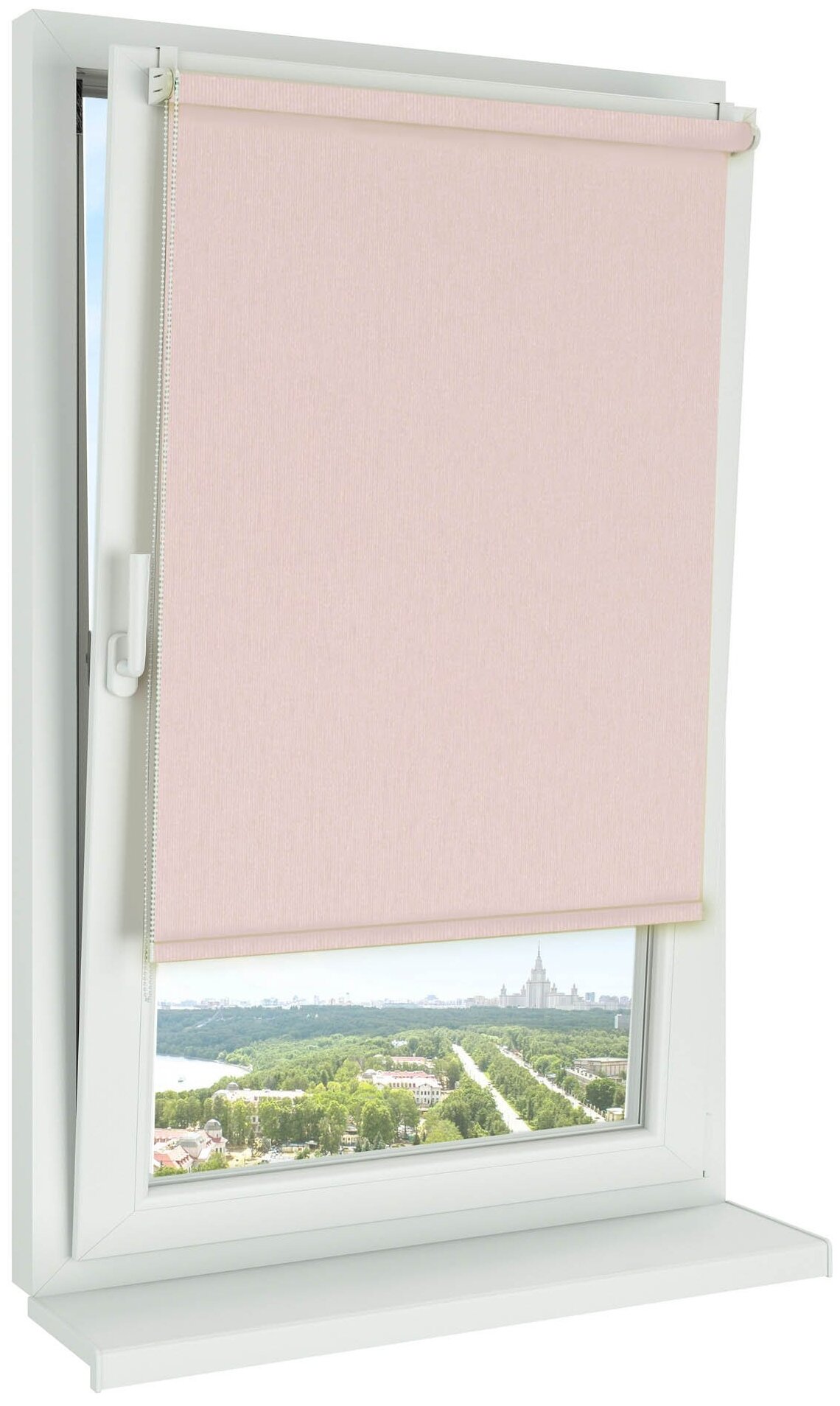 Рулонная штора DDA однотонная розовая 80*160 см - фотография № 2