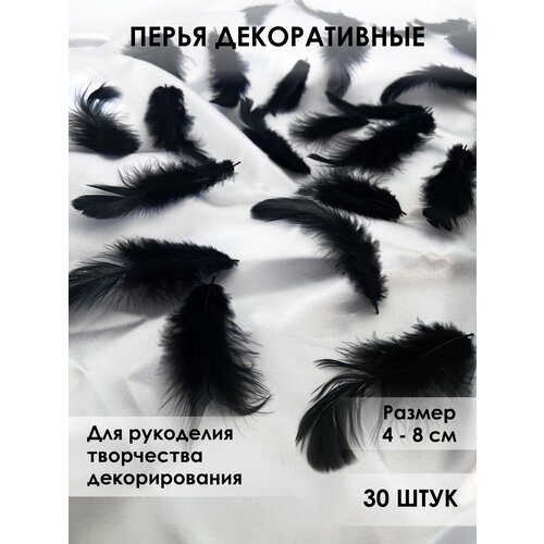 Перья для рукоделия декоративные 30 шт черные перья для рукоделия декоративные 30 шт розовые