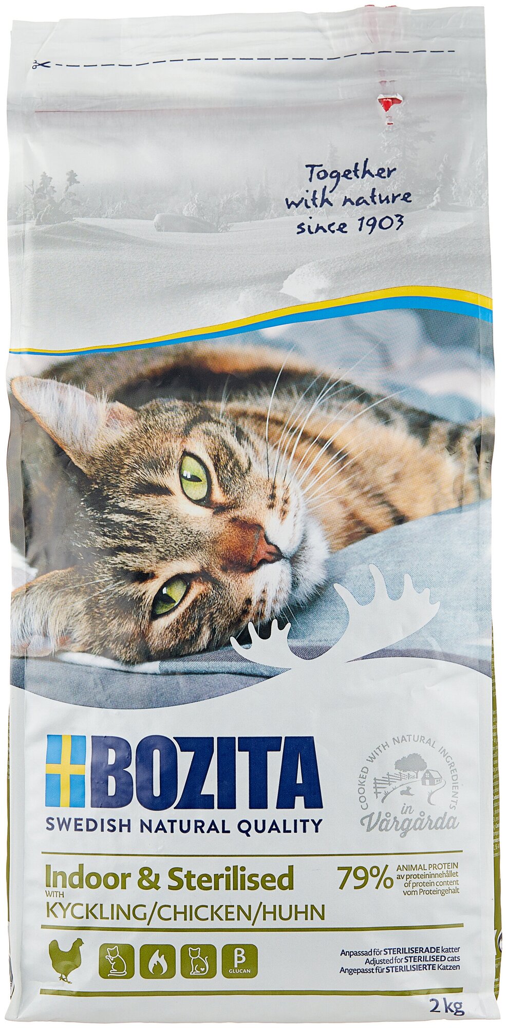 Сухой корм для стерилизованных кошек Bozita с курицей 2 кг - фотография № 1