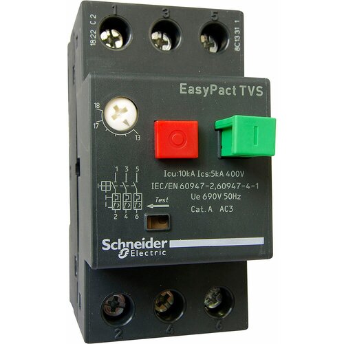 Schneider Electric EasyPact TVS GZ1E Автоматический выключатель 1,6-2,5A GZ1E07 (3 шт.)