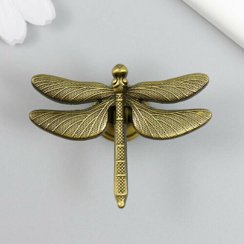 Ручка для шкатулки металл Стрекоза бронза 47х6 см 1 шт 1436₽