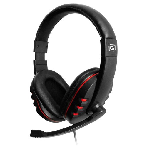 Проводные наушники OKLICK HS-L380G ABBADON, черный/красный проводные наушники plantronics rig 500 pro hs серый