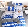 Комплект постельного белья Grazia-Textile ЕВРО Zigzag Blue, Сатин, наволочки 70x70 2 шт. - изображение