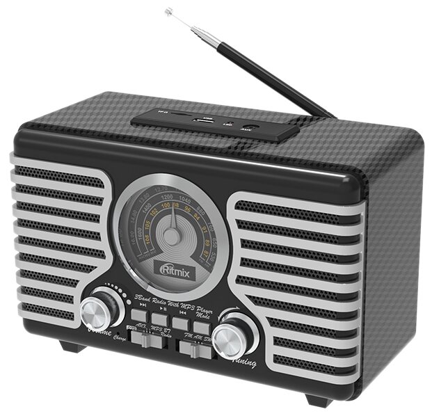 Радиоприемник Ritmix RPR-095 Silver, FM/AM/SW1-6/USB/MicroSD/AUX