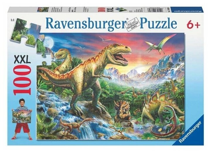 Ravensburger R10665 Пазл "У динозавров" 100 эл. - фото №1