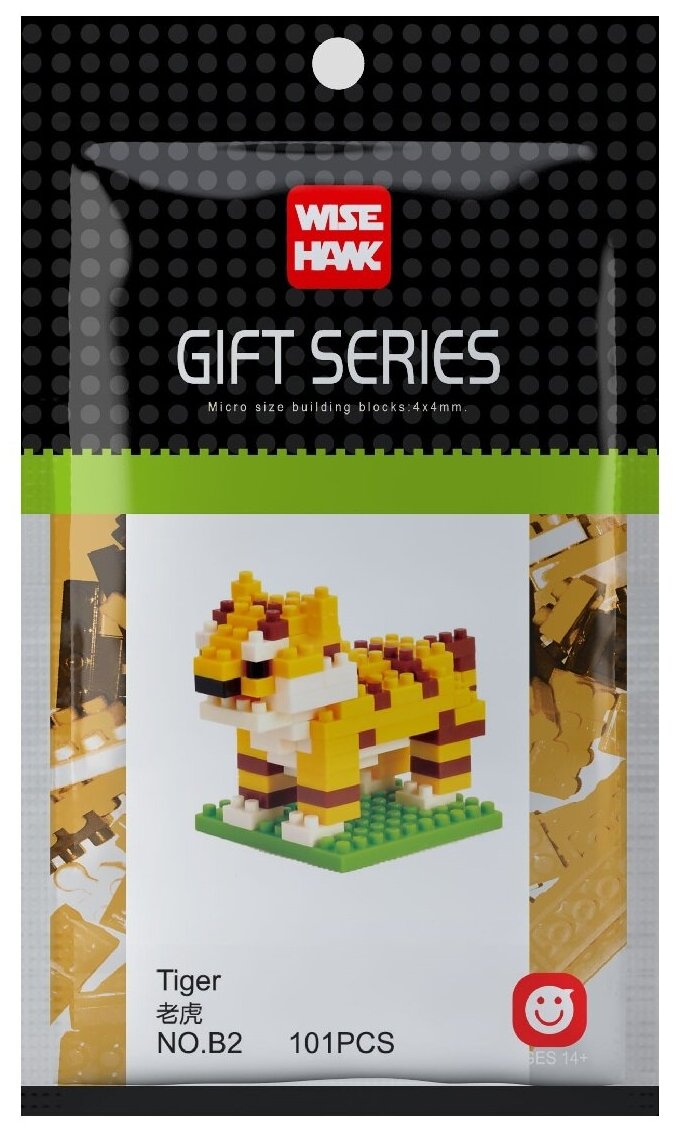 Конструктор Wisehawk & LNO Тигр 101 деталь NO. B2 Tiger Gift Series