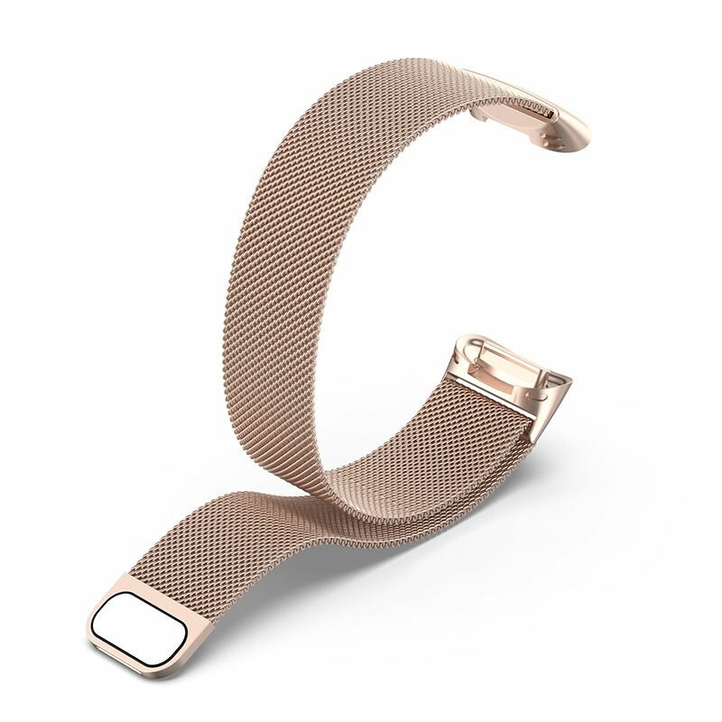 Ремешок из нержавеющей стали миланская петля для Fitbit Charge 5 - розовое золото
