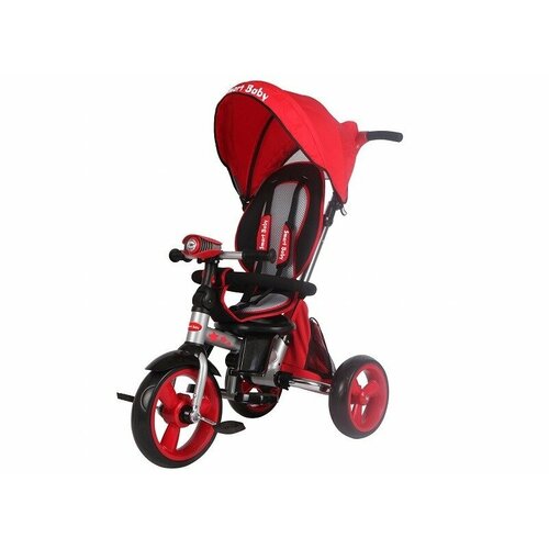 фото Велосипед 3-ный "smartbaby" красный, 12"/10" пвх smart baby