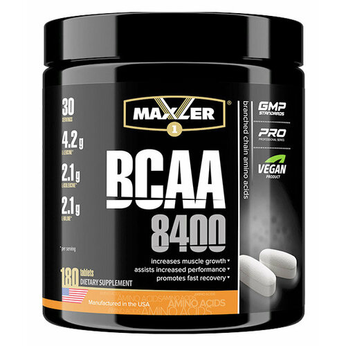 BCAA в капсулах, таблетках Maxler BCAA 8400 180 таб аминокислота maxler bcaa 8400 нейтральный 360 шт