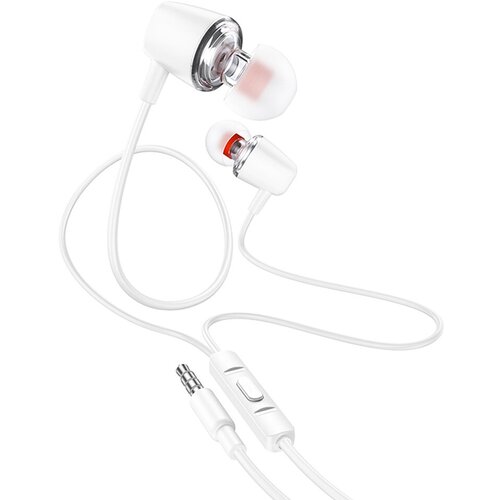 Наушники внутриканальные HOCO M107 Discoverer Jack 35мм 12 м цвет белый 24600₽