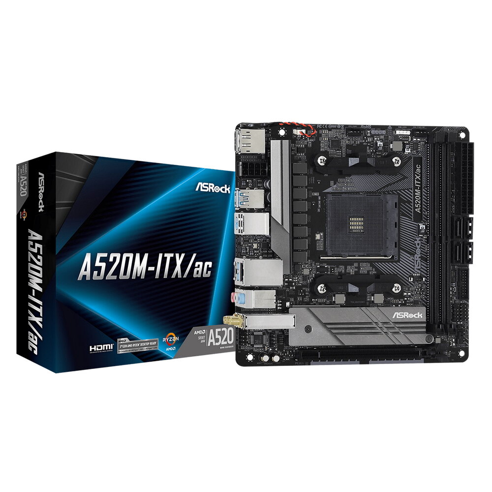 Материнская плата ASRock A520M-ITX/AC