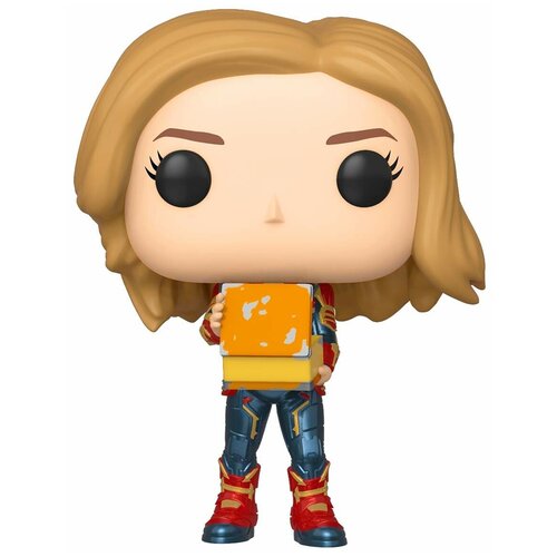 Фигурка Funko POP! Captain Marvel - Капитан Марвел с тессерактом 37685, 10 см фигурка funko pop games captain marvel vs chun li 9 5 см