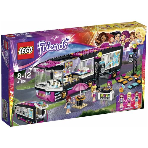 Конструктор LEGO Friends 41106 Автобус для гастролей, 682 дет. lego friends праздничный поход 41726