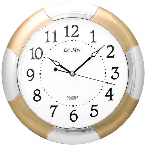 LA MER GD059005 настенные круглые часы в комбинированном пластиковом корпусе