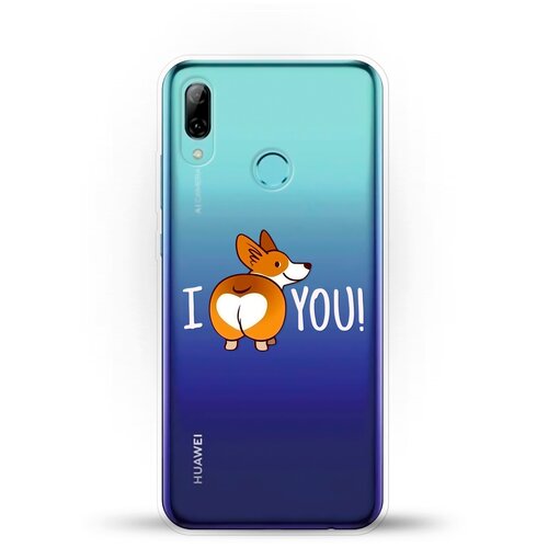 фото Силиконовый чехол love корги на huawei p smart (2019) andy & paul