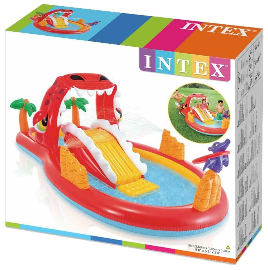 Игровой центр Intex Happy Dino 57160, 259х165 см - фотография № 2