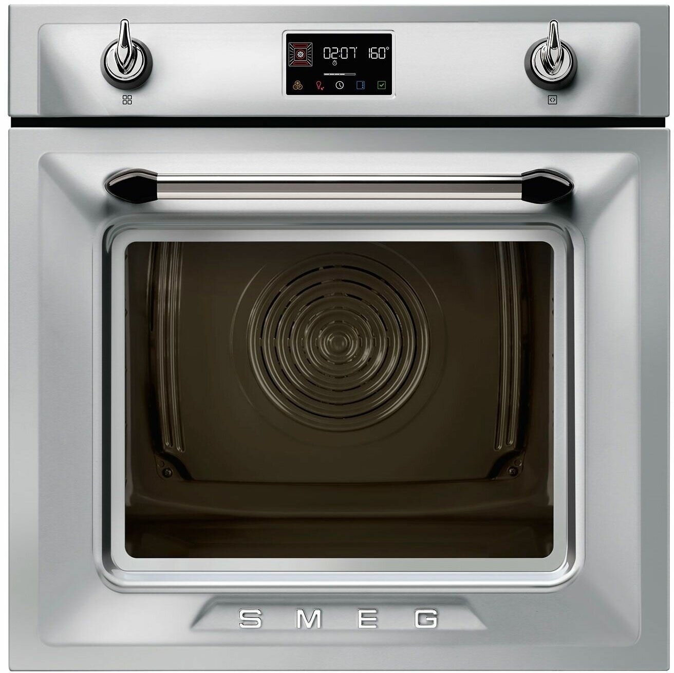 Многофункциональный духовой шкаф Smeg SOP6902S2PX, серебристый, объем 68 л, электронный программатор, 12 режимов работы