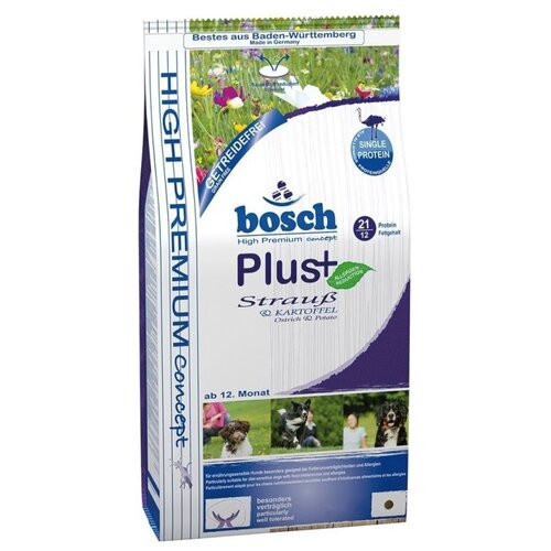 Bosch Adult Plus Ostrich&Potato Сухой корм для собак Страус и Картофель 2.5кг