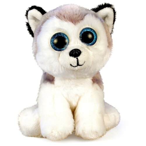 Мягкая игрушка TY Beanie Babies Собачка Хаски Buff, 15 см, серый мягкая игрушка ty beanie boo s собачка хьюго 15 см