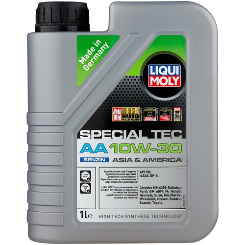 фото Синтетическое моторное масло liqui moly special tec aa benzin 10w-30, 1 л