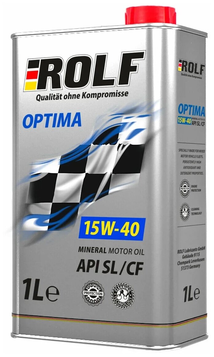 Моторное масло ROLF OPTIMA SAE 15W-40, API SL/CF Минеральное 1 л