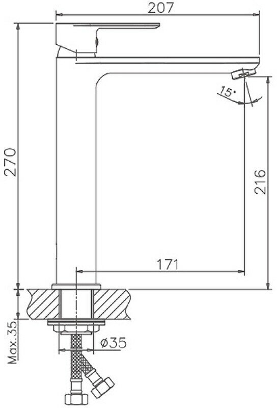 Смеситель для раковины Haiba HB11505-8 белый